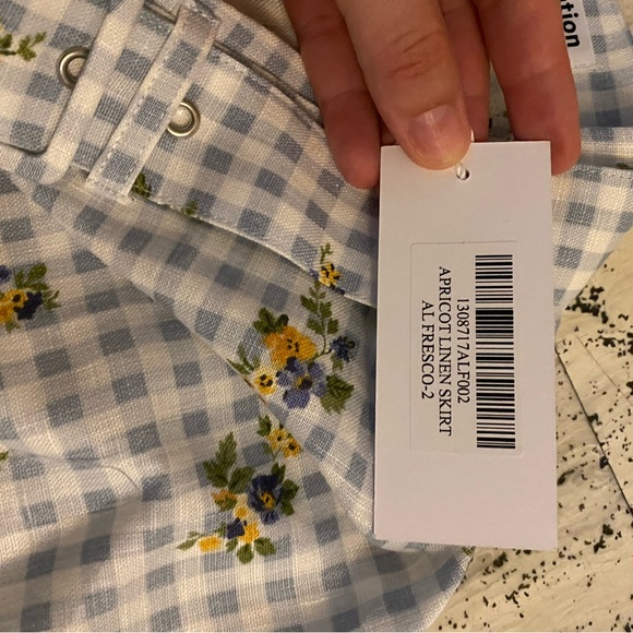 Reformation Apricot Linen Mini Skirt - Picture 5 of 5